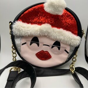 Betsey Johnson Mrs. Claus Christmas Crossbody Purse
 Limited Edition